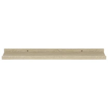 Mensole da Parete 4 pz Rovere Sonoma 60x9x3 cm