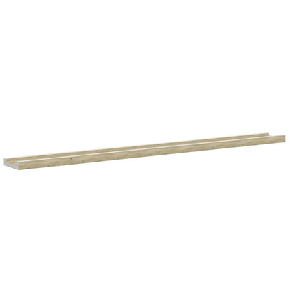 Mensole da Parete 2 pz Bianco e Rovere Sonoma 100x9x3 cm | homemem39