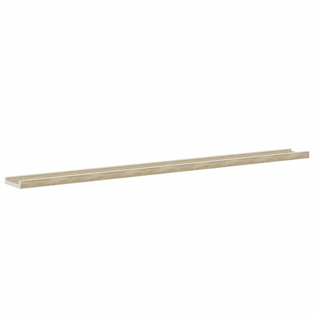 Mensole da Parete 2 pz Bianco e Rovere Sonoma 115x9x3 cm | homemem39