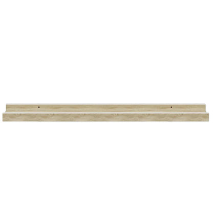 Mensole da Parete 4 pz Bianco e Rovere Sonoma 60x9x3 cm