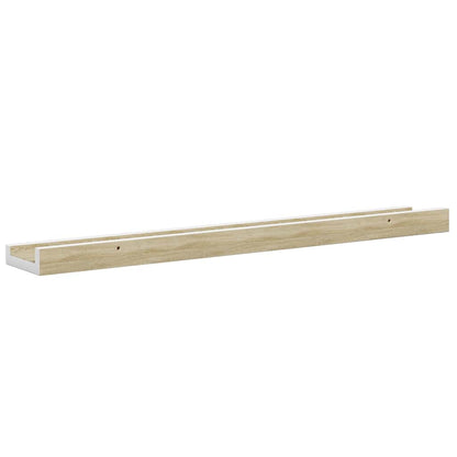 Mensole da Parete 4 pz Bianco e Rovere Sonoma 60x9x3 cm | homemem39