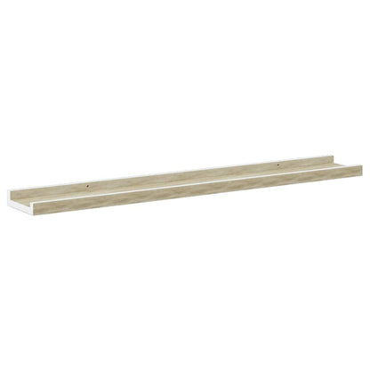 Mensole da Parete 4 pz Bianco e Rovere Sonoma 80x9x3 cm | homemem39