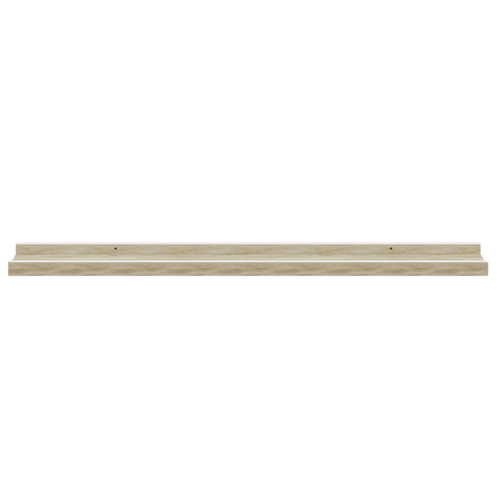 Mensole da Parete 4 pz Bianco e Rovere Sonoma 80x9x3 cm | homemem39