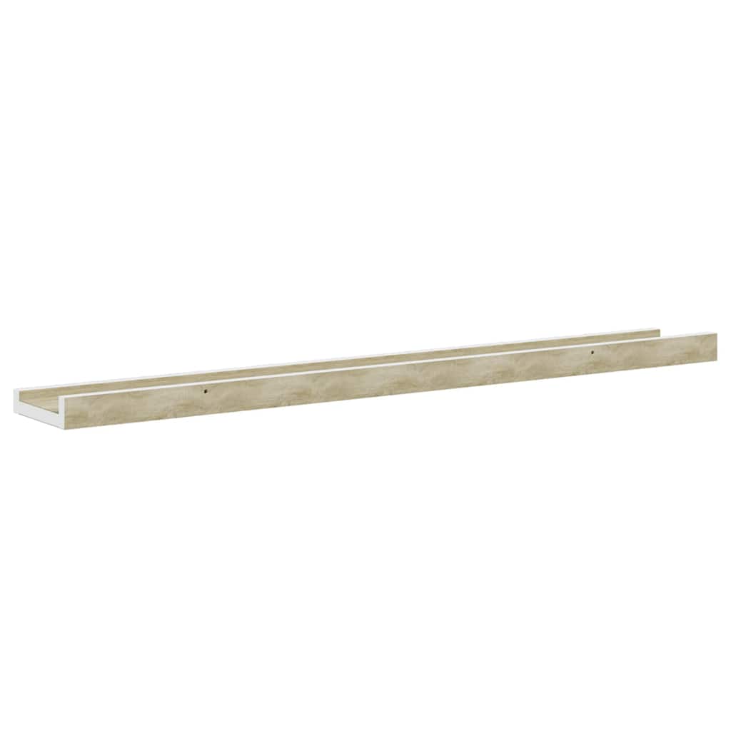 Mensole da Parete 4 pz Bianco e Rovere Sonoma 80x9x3 cm | homemem39