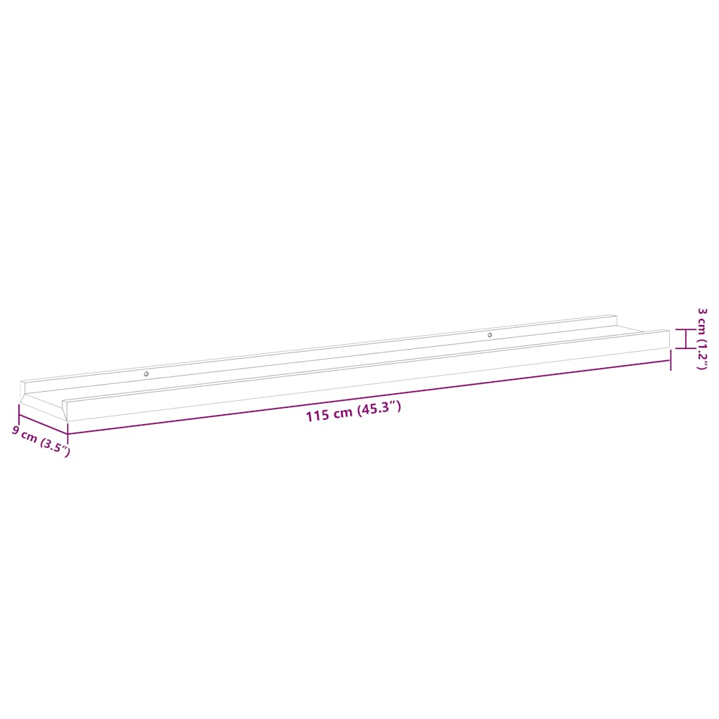Mensole da Parete 4 pz Bianco e Rovere Sonoma 115x9x3 cm | homemem39
