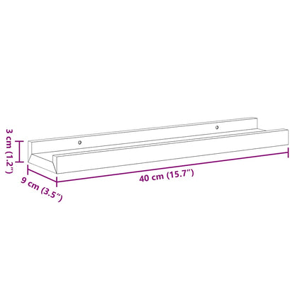 Mensole da Parete 2 pz Grigio Cemento 40x9x3 cm | homemem39