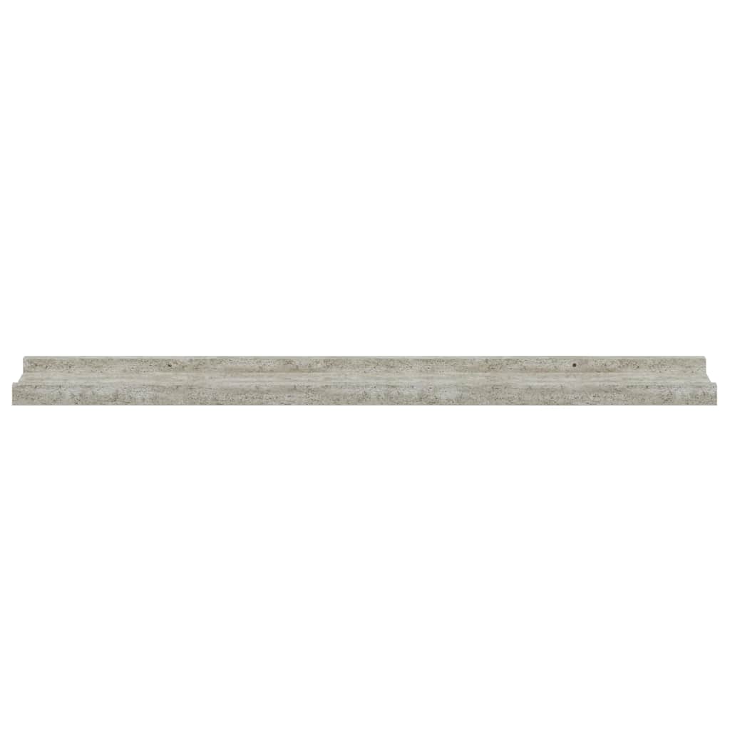 Mensole da Parete 2 pz Grigio Cemento 80x9x3 cm