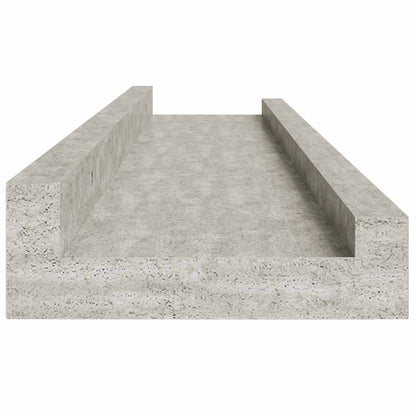 Mensole da Parete 2 pz Grigio Cemento 80x9x3 cm | homemem39