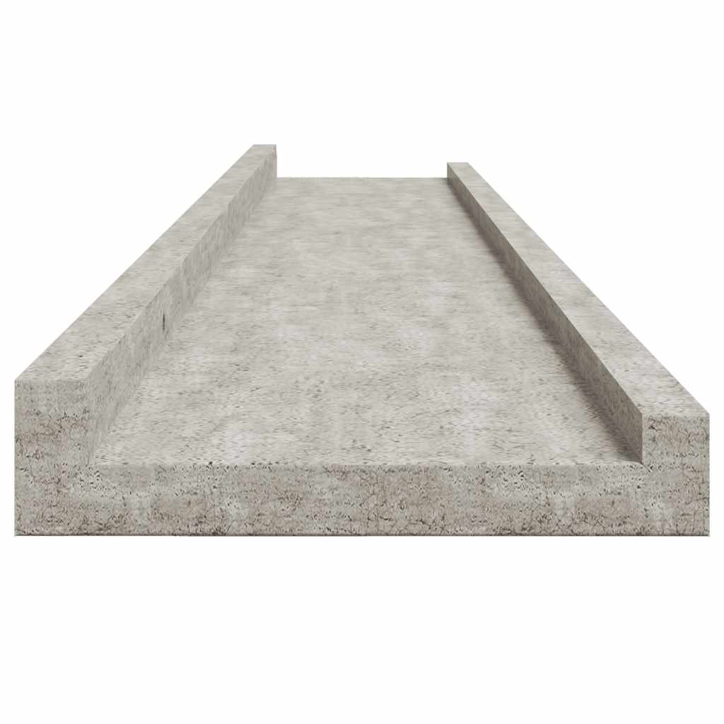 Mensole da Parete 2 pz Grigio Cemento 100x9x3 cm | homemem39