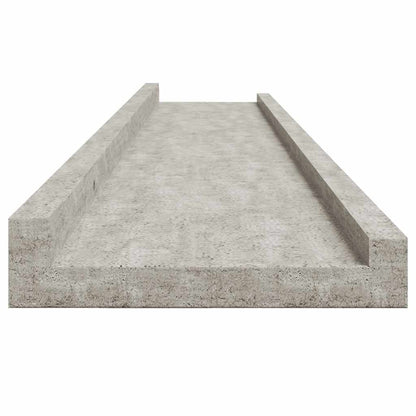 Mensole da Parete 2 pz Grigio Cemento 100x9x3 cm | homemem39