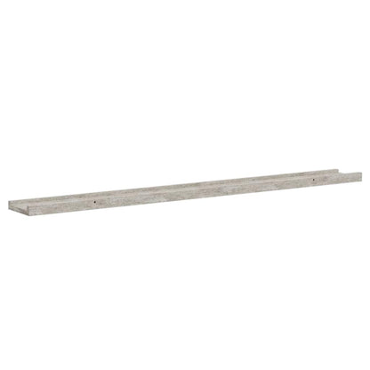 Mensole da Parete 2 pz Grigio Cemento 100x9x3 cm