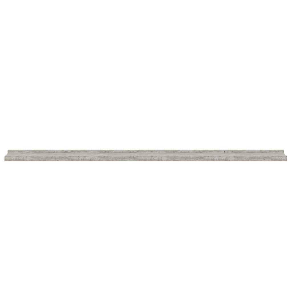 Mensole da Parete 2 pz Grigio Cemento 115x9x3 cm
