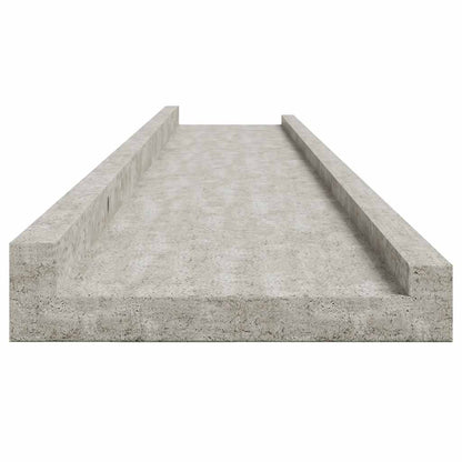 Mensole da Parete 2 pz Grigio Cemento 115x9x3 cm | homemem39