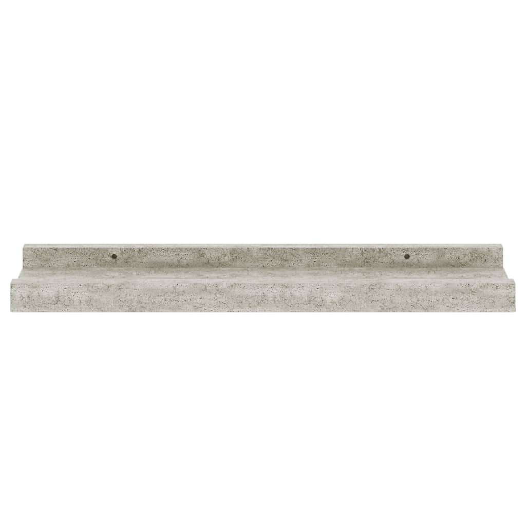 Mensole da Parete 4 pz Grigio Cemento 40x9x3 cm | homemem39