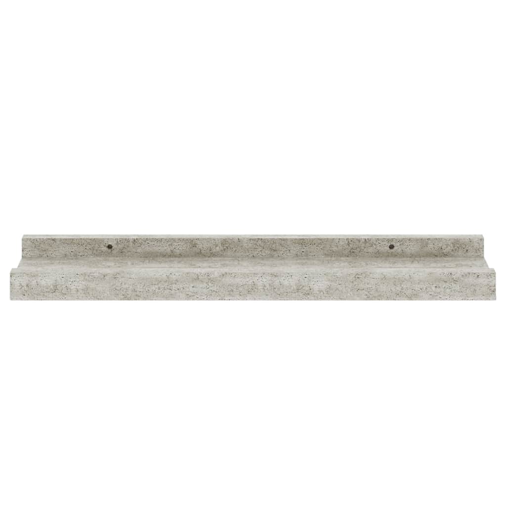 Mensole da Parete 4 pz Grigio Cemento 40x9x3 cm