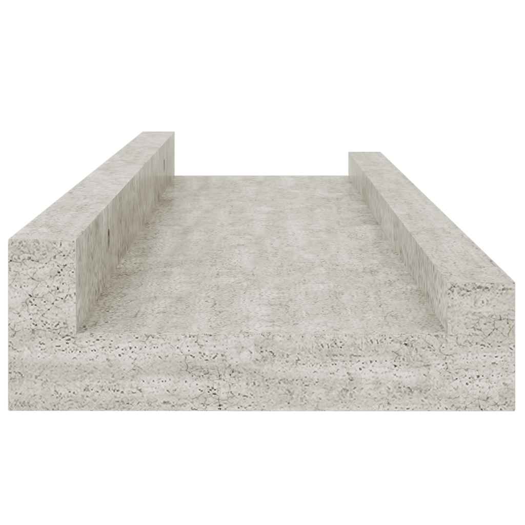 Mensole da Parete 4 pz Grigio Cemento 40x9x3 cm | homemem39