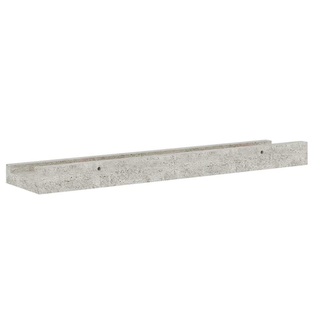 Mensole da Parete 4 pz Grigio Cemento 40x9x3 cm | homemem39