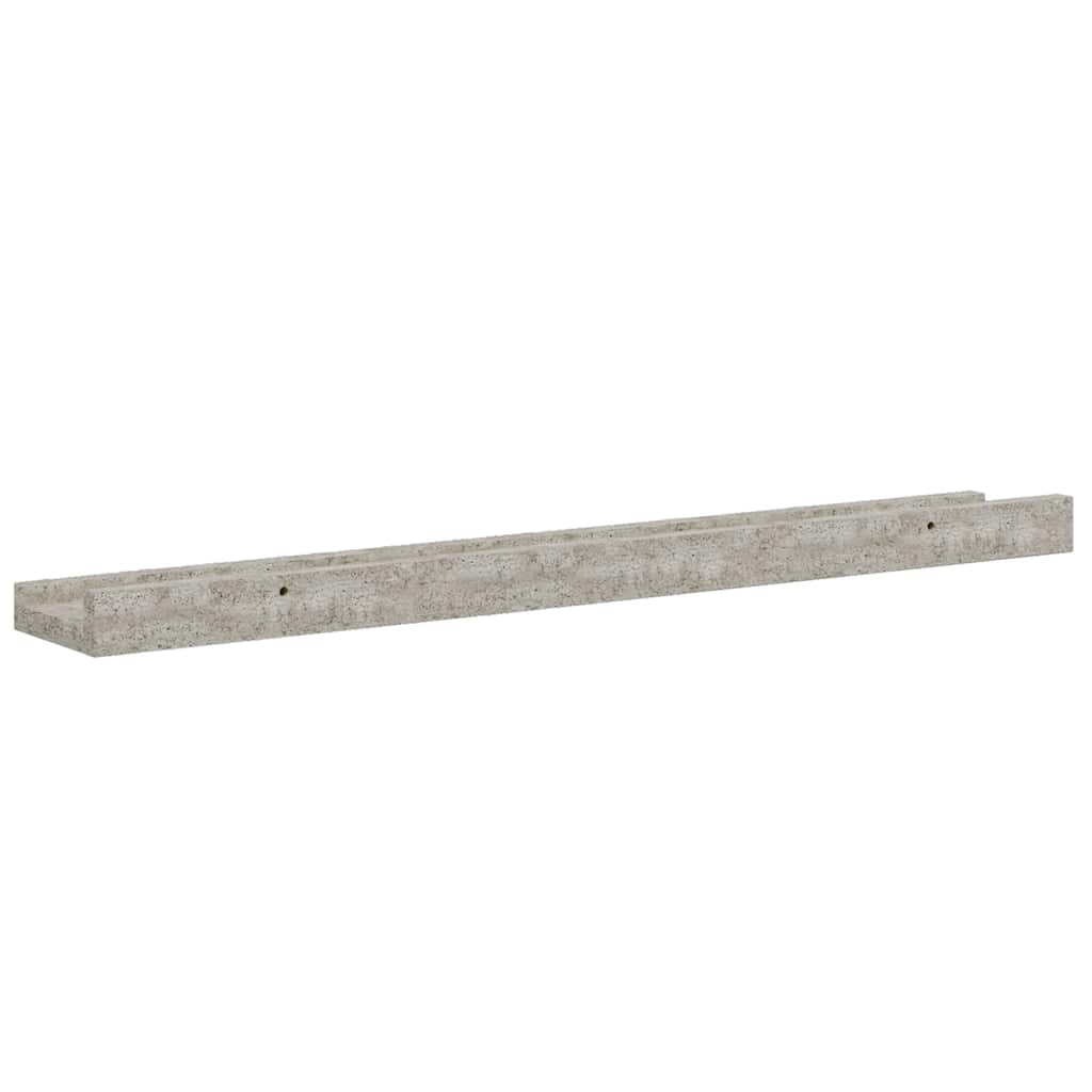 Mensole da Parete 4 pz Grigio Cemento 60x9x3 cm