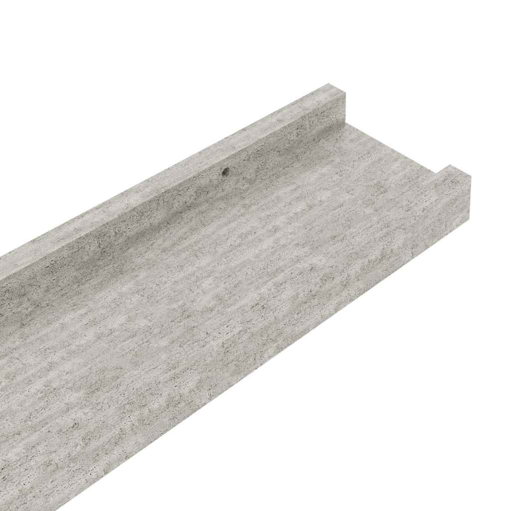 Mensole da Parete 4 pz Grigio Cemento 60x9x3 cm | homemem39