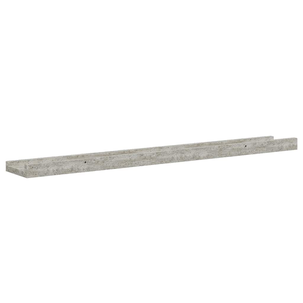 Mensole da Parete 4 pz Grigio Cemento 80x9x3 cm