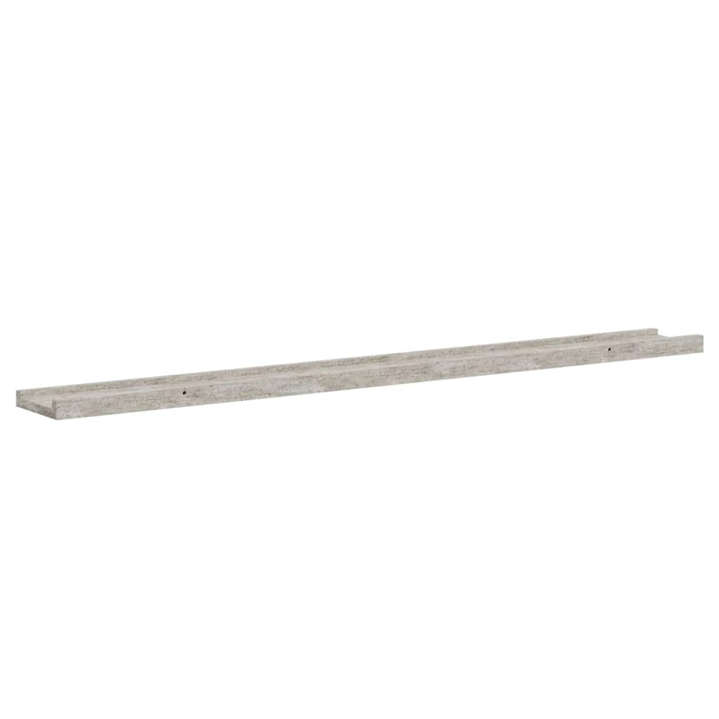 Mensole da Parete 4 pz Grigio Cemento 100x9x3 cm | homemem39