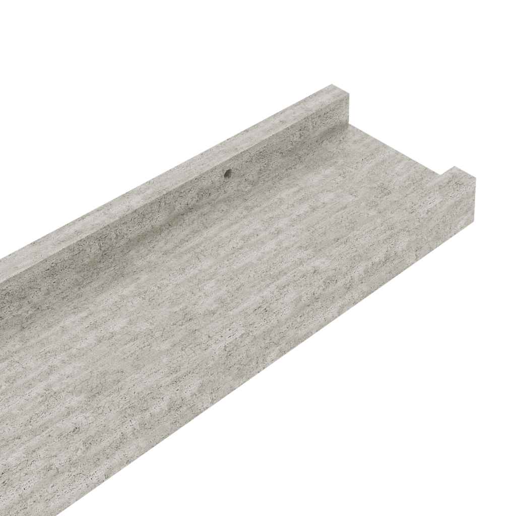 Mensole da Parete 4 pz Grigio Cemento 115x9x3 cm | homemem39