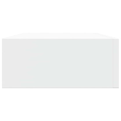 Scaffali con Cassetti da Parete 2 pz Bianchi 40x23,5x10 cm MDF