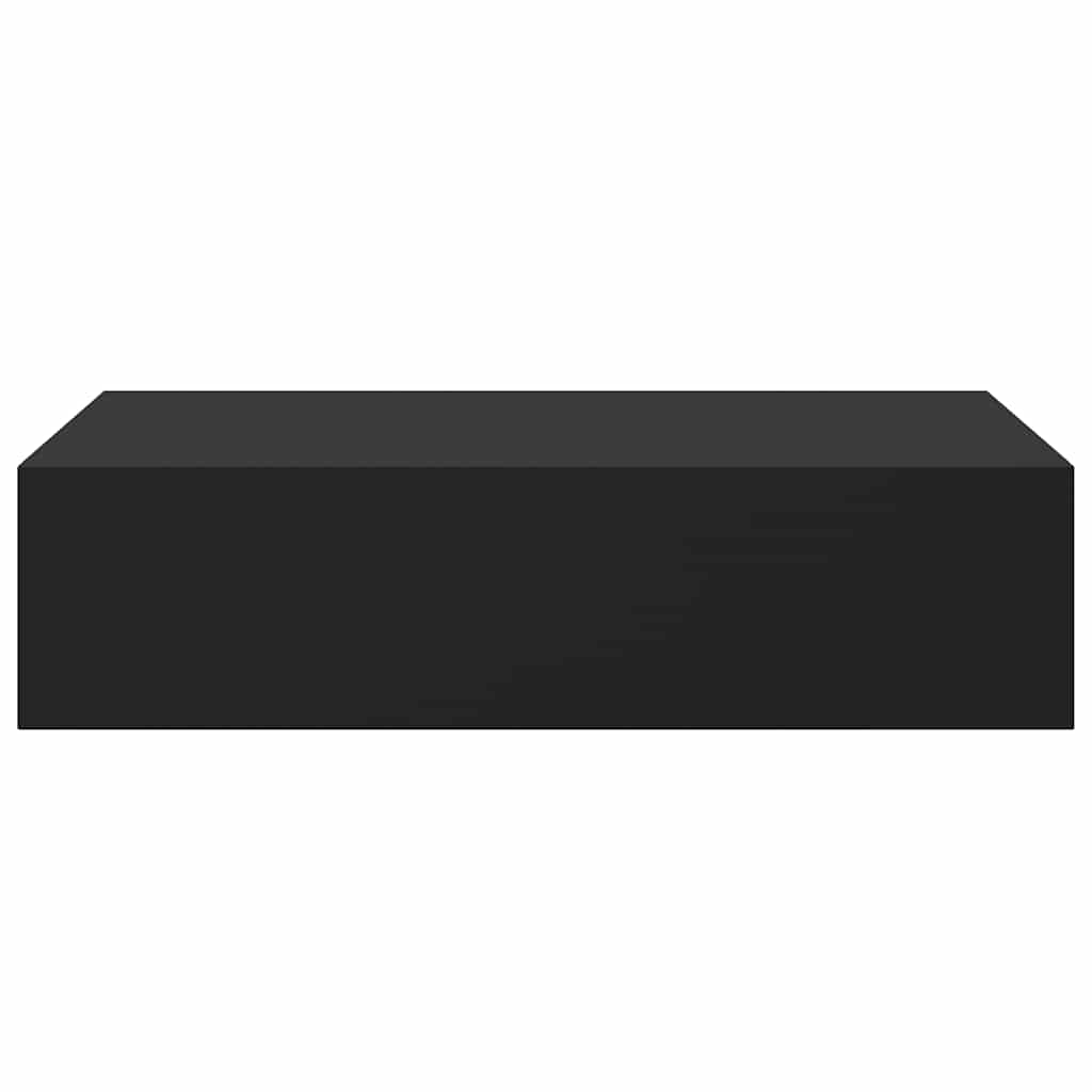 Scaffale con Cassetti da Parete Nero 40x23,5x10 cm in MDF | homemem39