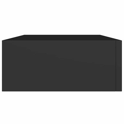 Scaffale con Cassetti da Parete Nero 40x23,5x10 cm in MDF | homemem39