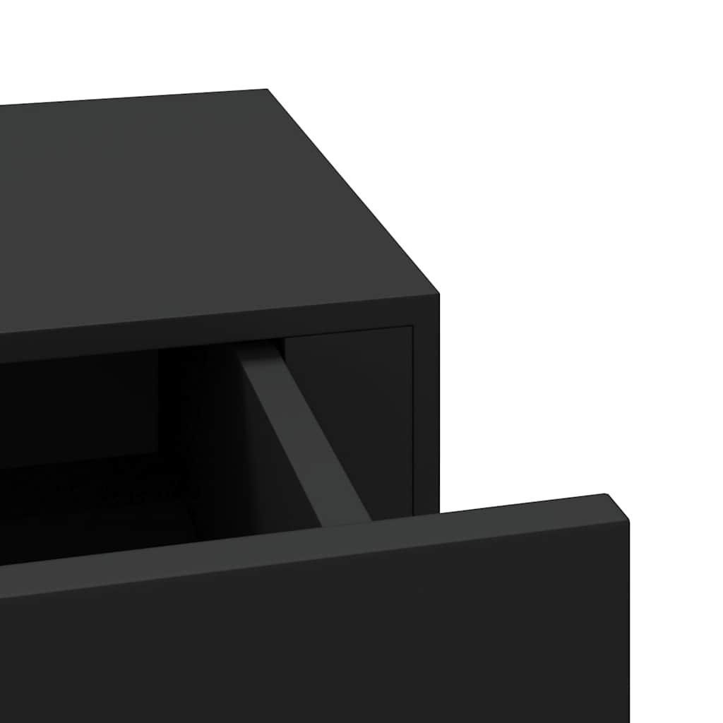 Scaffale con Cassetti da Parete Nero 40x23,5x10 cm in MDF | homemem39