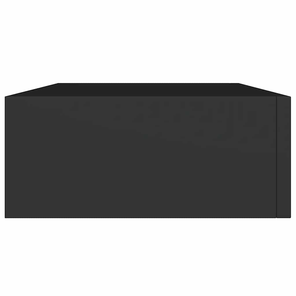 Scaffali con Cassetti da Parete 2 pz Neri 40x23,5x10 cm MDF | homemem39