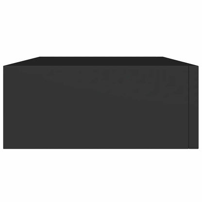 Scaffali con Cassetti da Parete 2 pz Neri 40x23,5x10 cm MDF | homemem39