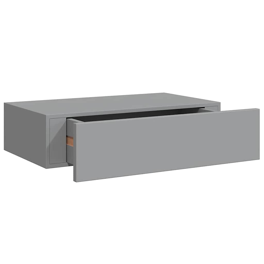 Scaffale con Cassetti da Parete Grigio 40x23,5x10 cm in MDF | homemem39
