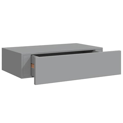 Scaffale con Cassetti da Parete Grigio 40x23,5x10 cm in MDF | homemem39