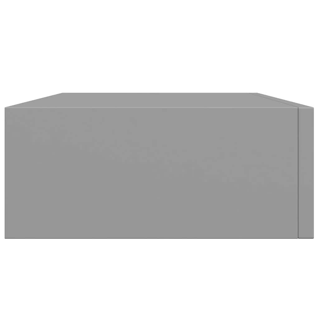 Scaffale con Cassetti da Parete Grigio 40x23,5x10 cm in MDF | homemem39