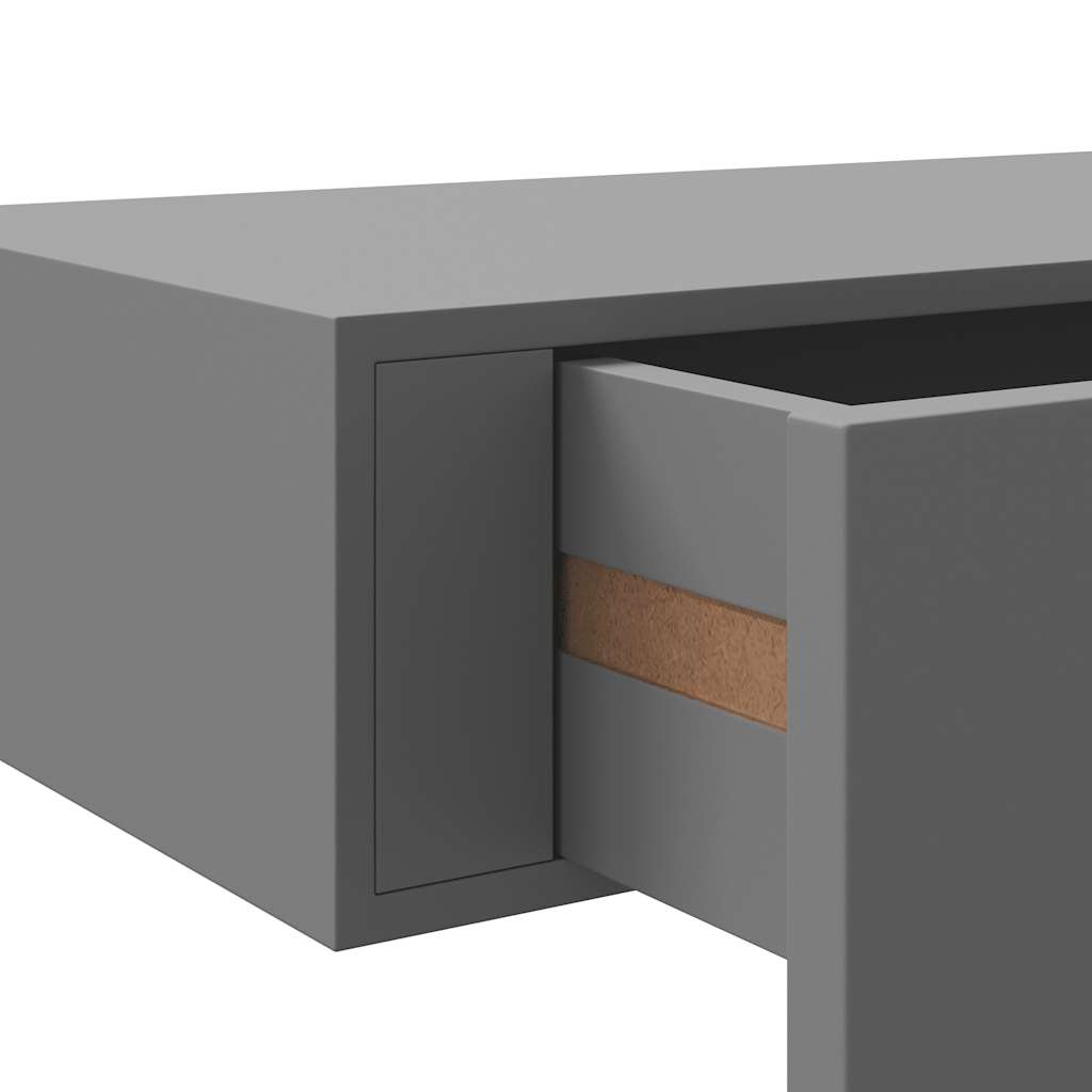 Scaffale con Cassetti da Parete Grigio 40x23,5x10 cm in MDF | homemem39