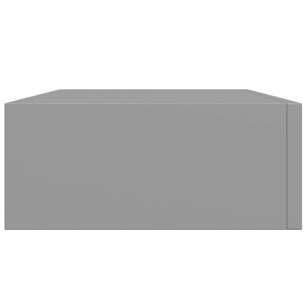 Scaffali con Cassetti da Parete 2 pz Grigi 40x23,5x10 cm MDF | homemem39