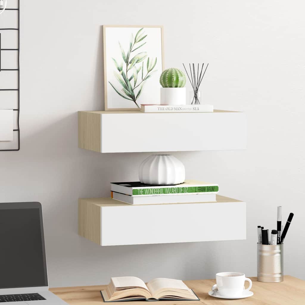 Scaffali con Cassetti 2 pz in MDF