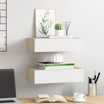 Scaffali con Cassetti 2 pz in MDF