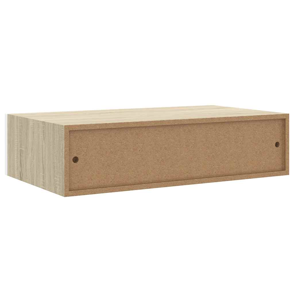Scaffali con Cassetti 2 pz Rovere e Bianco 40x23,5x10 cm in MDF | homemem39
