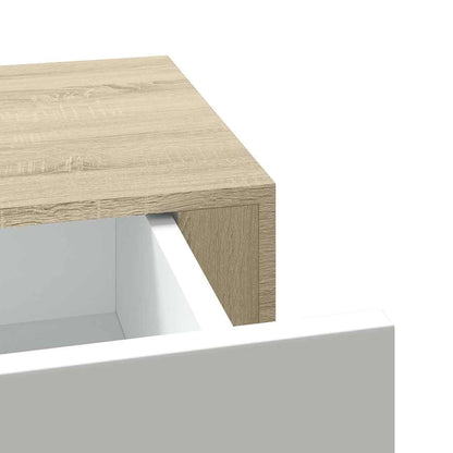 Scaffali con Cassetti 2 pz Rovere e Bianco 40x23,5x10 cm in MDF | homemem39