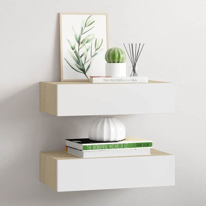 Scaffali con Cassetti 2 pz in MDF