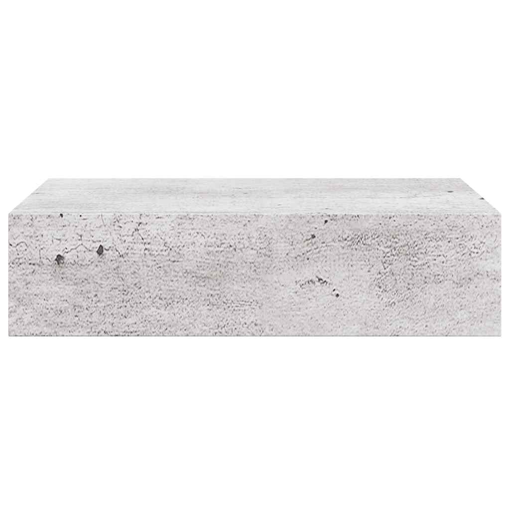 Scaffale con Cassetti da Parete Grigio Cemento 40x23,5x10cm MDF | homemem39