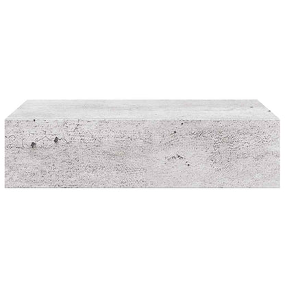 Scaffale con Cassetti da Parete Grigio Cemento 40x23,5x10cm MDF | homemem39