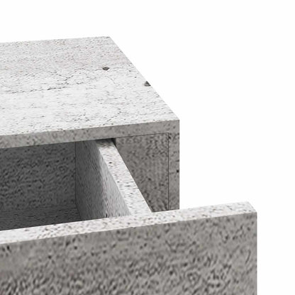 Scaffale con Cassetti da Parete Grigio Cemento 40x23,5x10cm MDF | homemem39