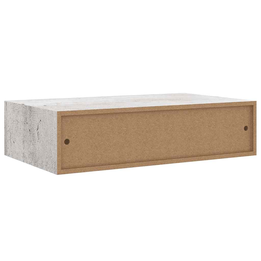 Scaffali con Cassetti 2 pz Grigio Cemento 40x23,5x10 cm in MDF | homemem39