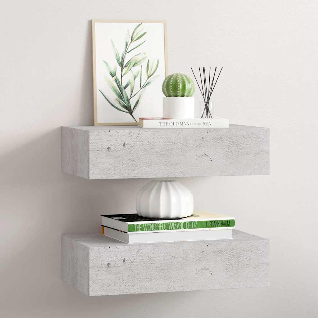 Scaffali con Cassetti 2 pz in MDF