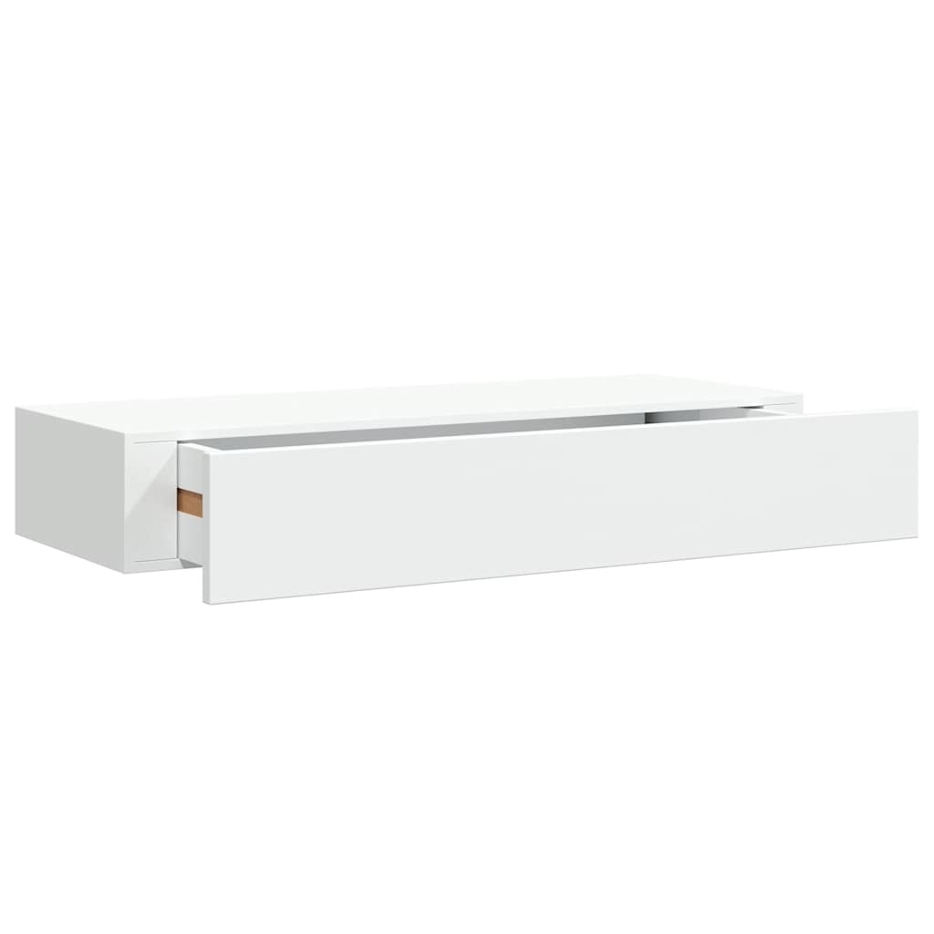 Scaffale con Cassetti da Parete Bianco 60x23,5x10 cm in MDF | homemem39