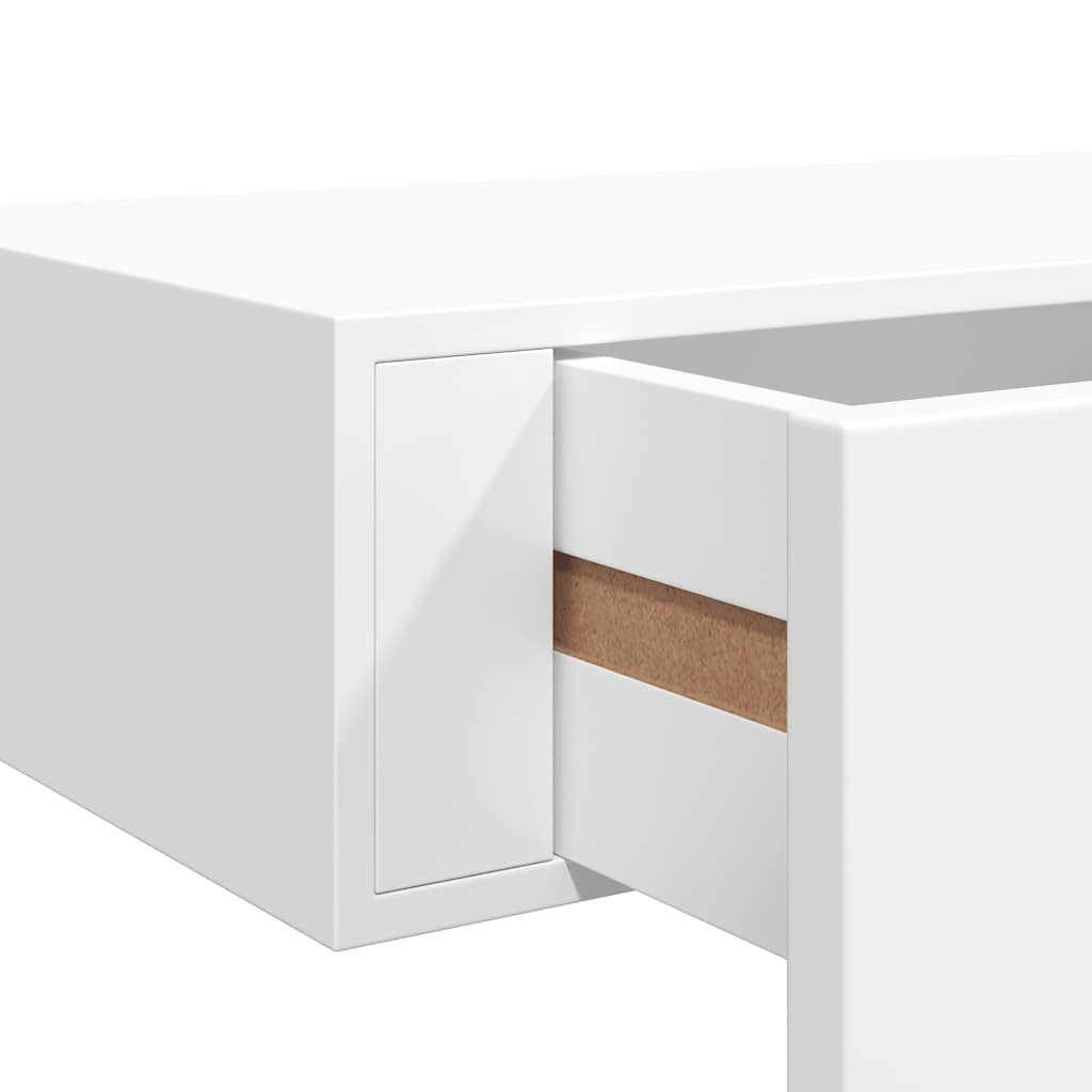 Scaffale con Cassetti da Parete Bianco 60x23,5x10 cm in MDF | homemem39