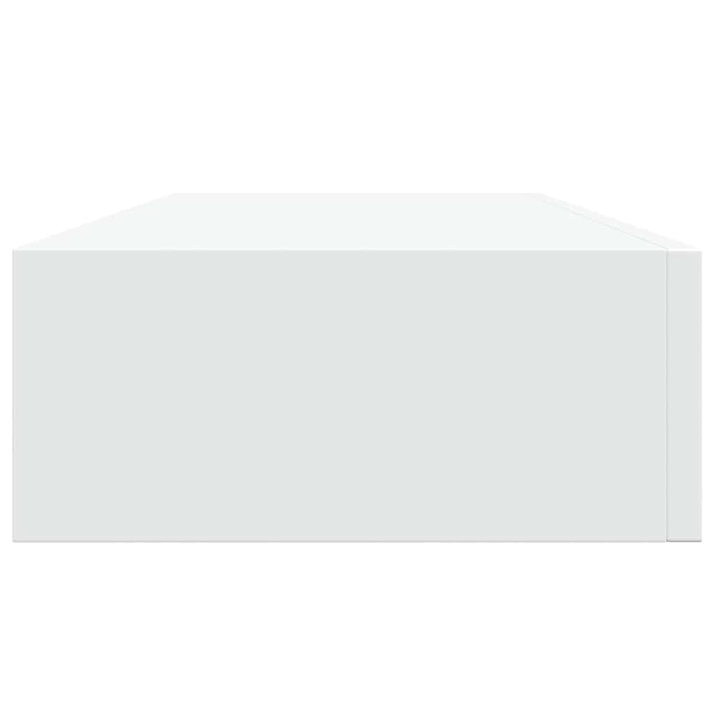 Scaffali con Cassetti da Parete 2 pz Bianchi 60x23,5x10 cm MDF